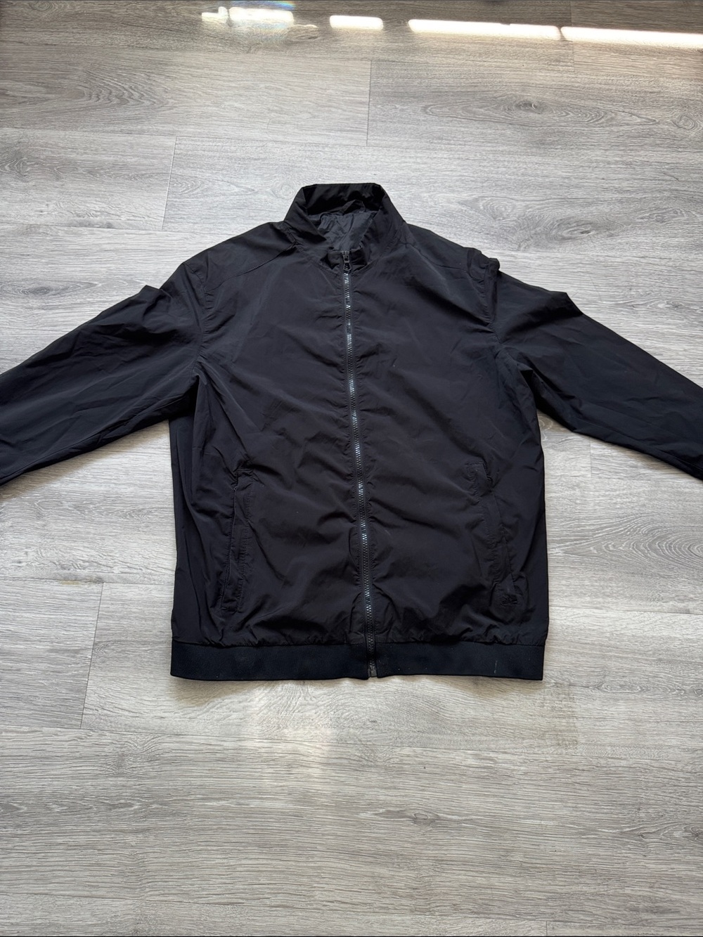 Zara Black Lightweight Windbreaker Jacket